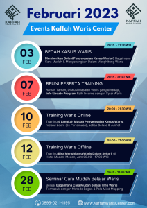 Events Kaffah Waris Center Bulan Februari 2023