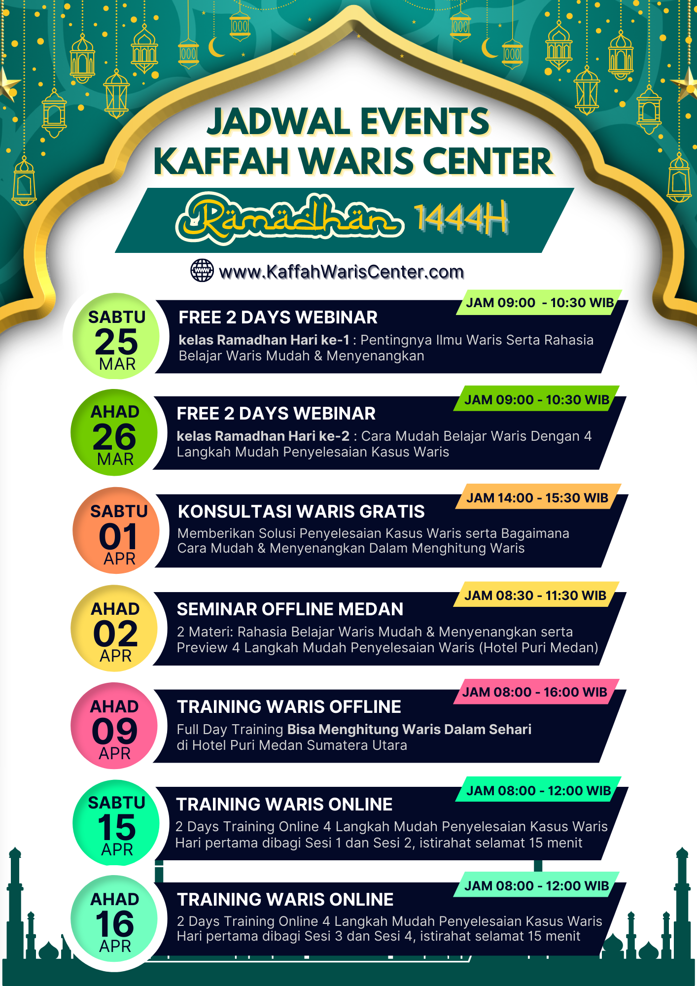 Events Kaffah Waris Center Bulan Ramadhan 1444H