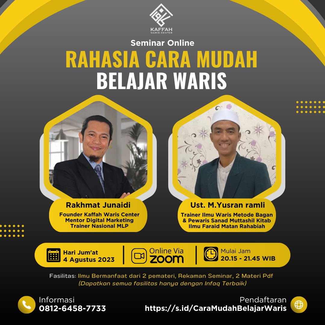 Seminar Rahasia Cara Mudah Belajar Waris