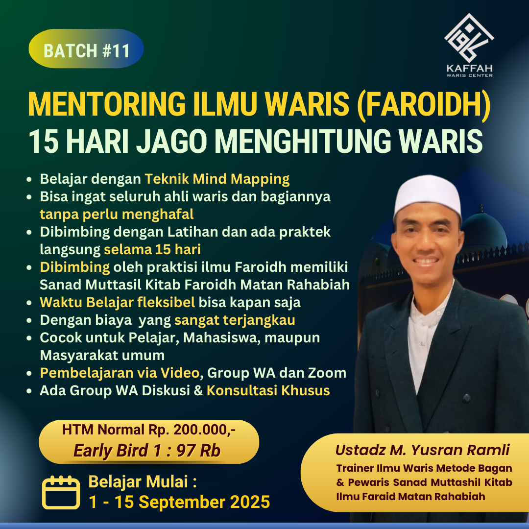 Mentoring Ilmu Waris Batch 11